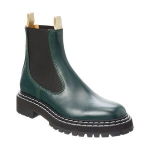 Proenza Schouler Leather Chelsea Boot, Green